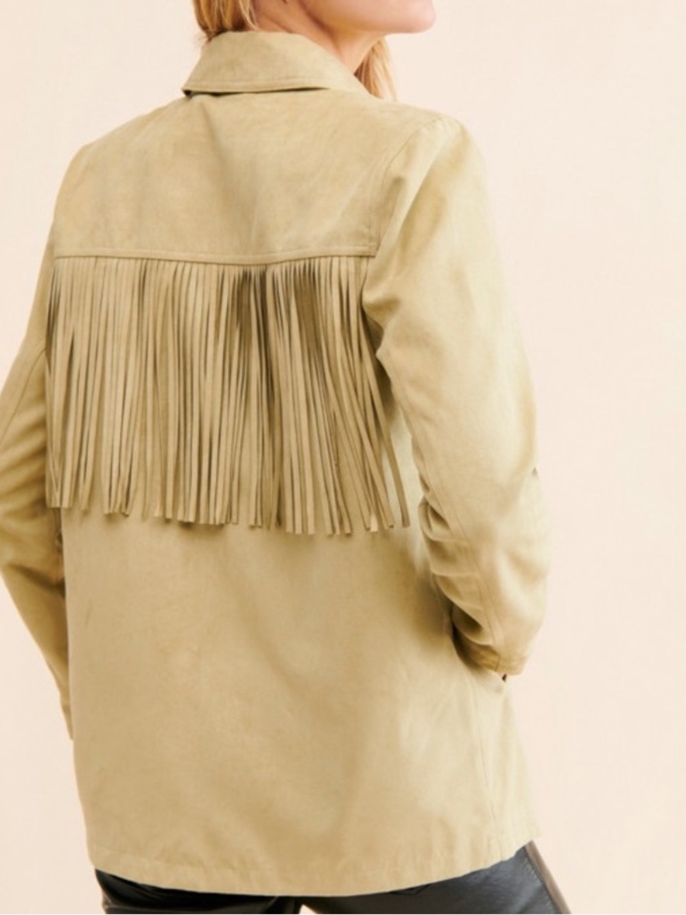 WeWoreWhat Faux Suede Fringe Zip-Front Jacket - Picture 15 of 15